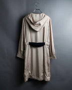 "VALENTINO" Drawcord design luxury long hoodie