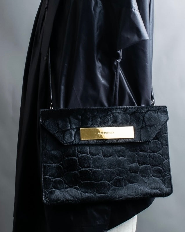 "BALENCIAGA" Haracofur leather shoulder bag