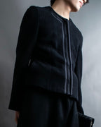 "EMPORIO ARMANI" Three-line short fly front jacket