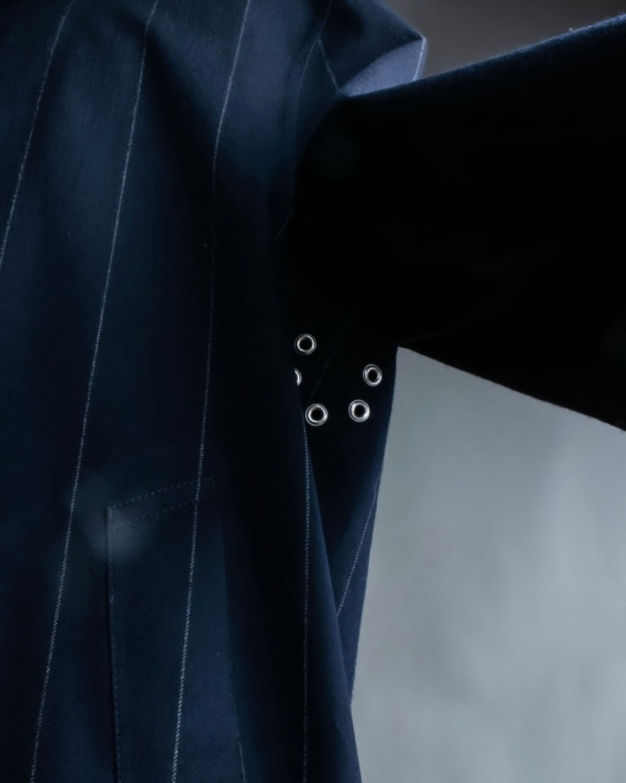 "MACKINTOSH" super oversized striped coat