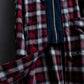 “John UNDERCOVER” gown designed check long hoodie