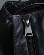 "Emporio Armani" leather stitch special design jacket