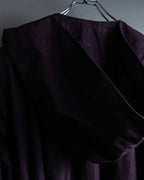 "80s Yves Saint Lauren" Oversized hooded spring coat