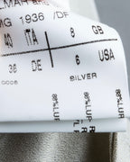 "Maurizio Pecoraro" gather sleeves glossy silver spring coat