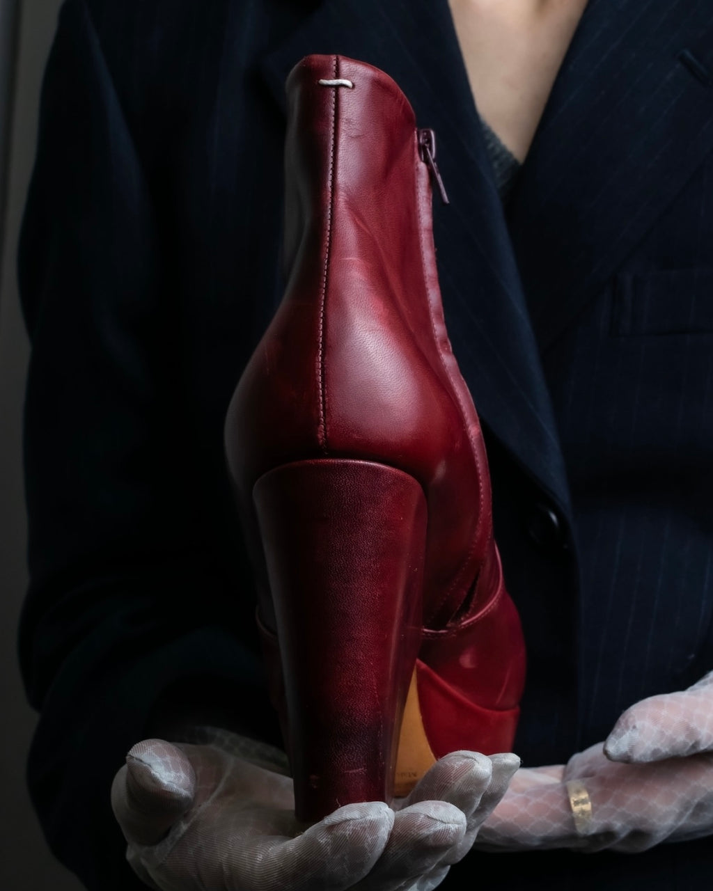 "Maison Martin Margiela (AW 2014)" Cowhide grunge heel boots