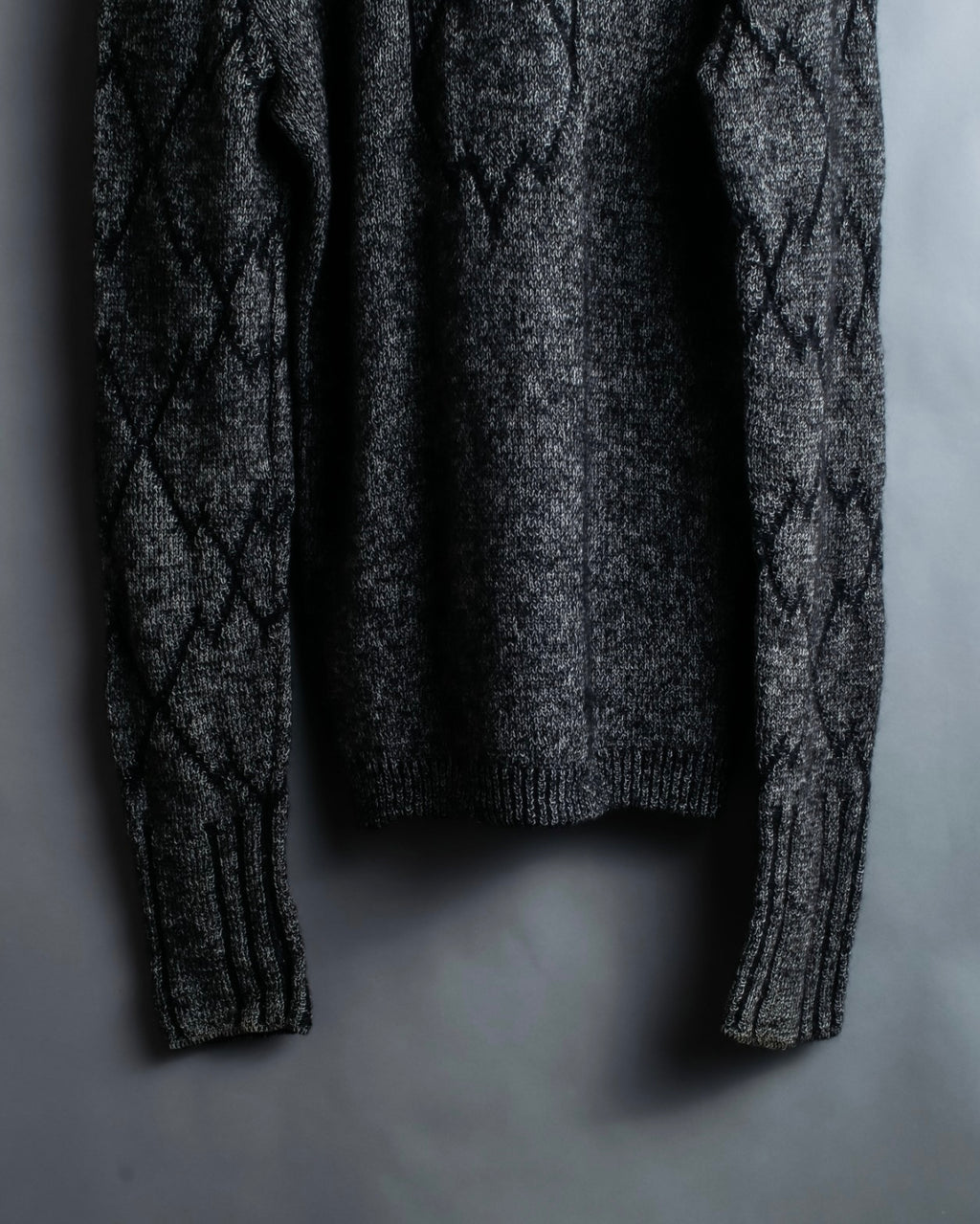 "VERSUS" Mohair blend lana wool high neck design knit