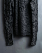 "VERSUS" Mohair blend lana wool high neck design knit