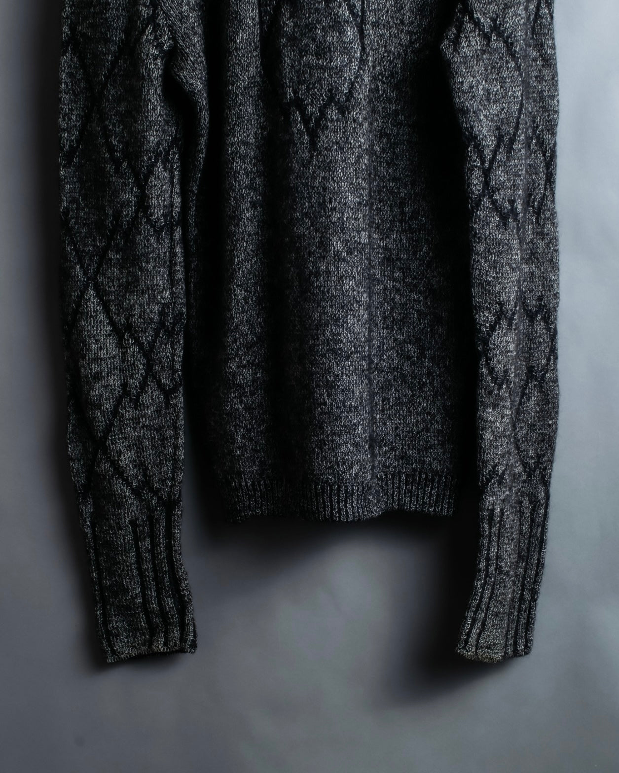 "VERSUS" Mohair blend lana wool high neck design knit