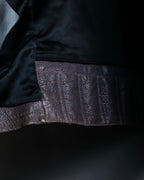 "EMPORIO ARMANI" grained lamb leather double zip jacket