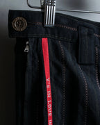 "Y's" Red Line Striped Wrap Pants Design Setup