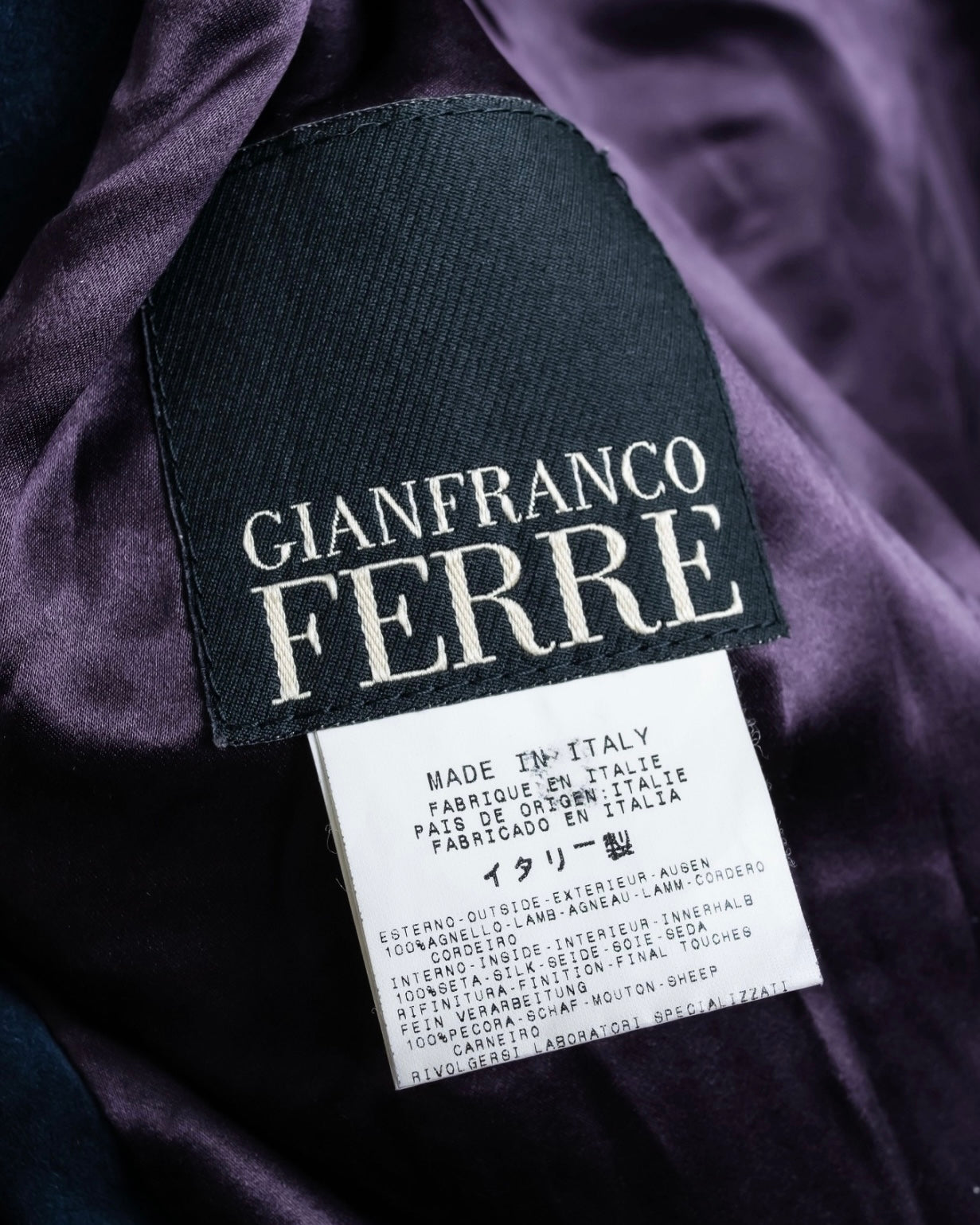 "GIANFRANCO FERRE" Swakara leather tailored jacket