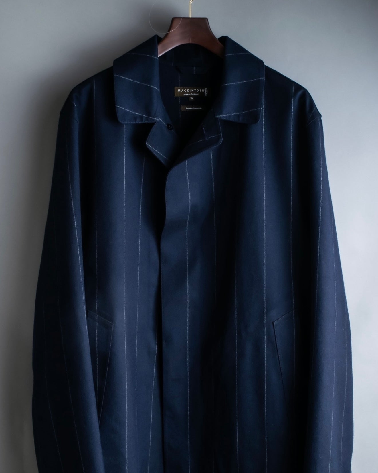 "MACKINTOSH" super oversized striped coat