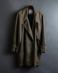 Vintage long collar raglan spring trench jacket