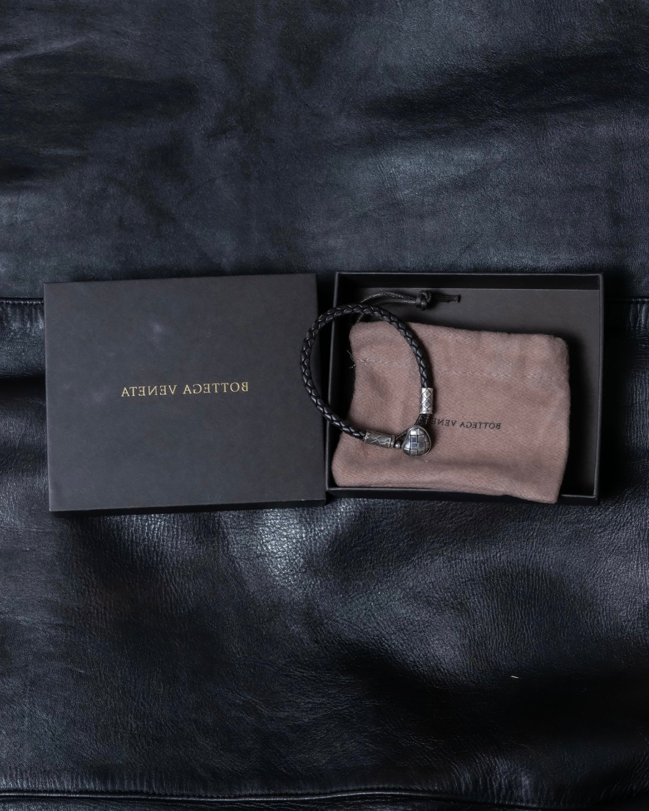 "BOTTEGA VENETA" Leather braided bangle