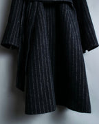 Vintage mohair wool striped gown coat