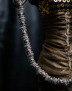 "Yves Saint Laurent"
Different sized beads silver necklace