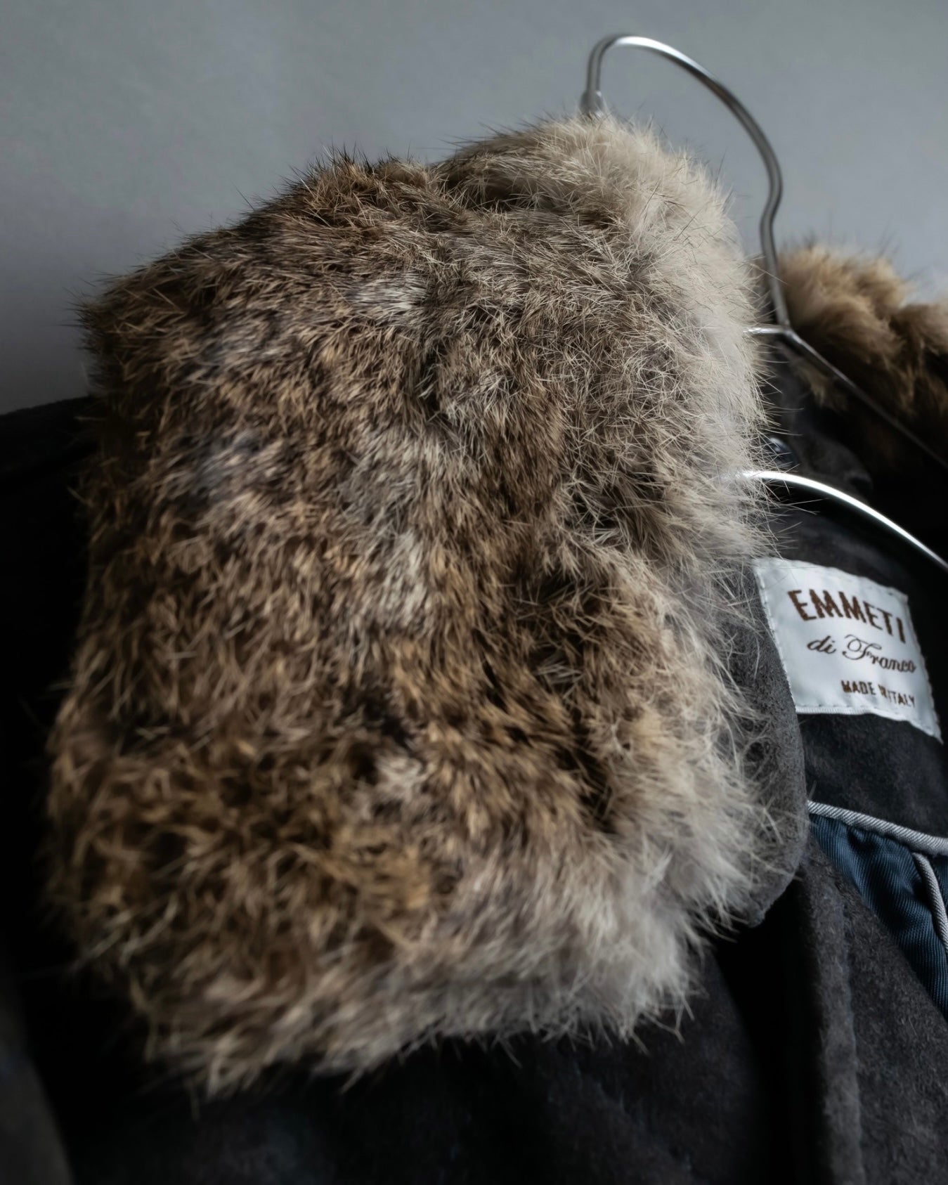 "EMMETI" goatskin quilted P coat