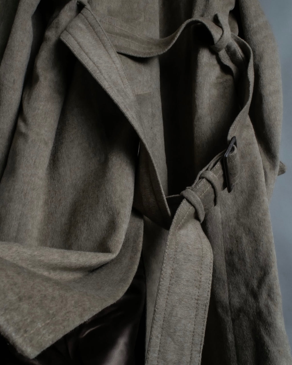 "ALPACUNA" 70's Pure wool beautiful trench coat