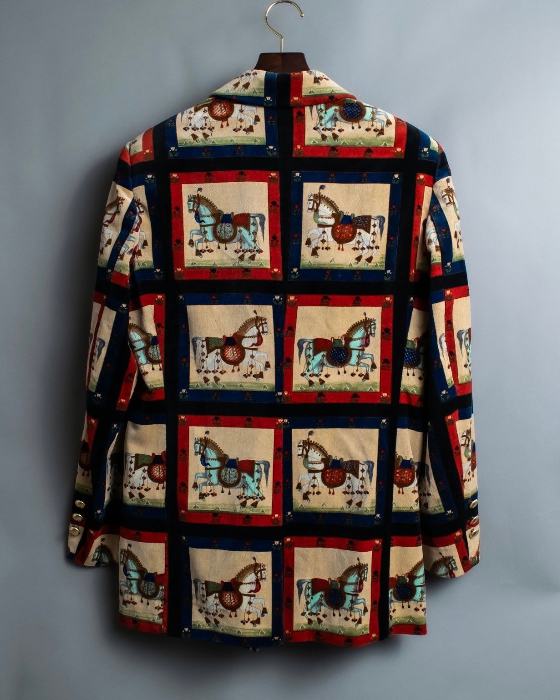 "EMPORIO ARMANI" Total Horse Pattern Four Button Jacket