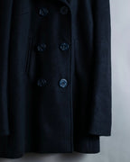 "DOLCE &amp; GABBANA" Slim silhouette leather patch P coat