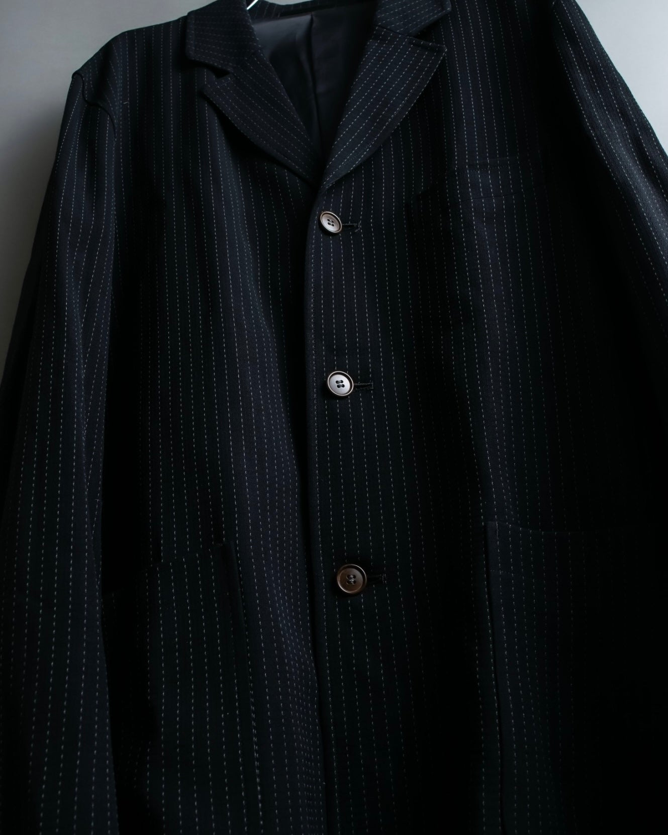 "Paul Smith London" Stitch design stripe compact lapel single tailored jacket