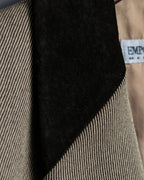 "EMPORIO ARMANI" Virgin Wool Shawl Collar Tailored Jacket