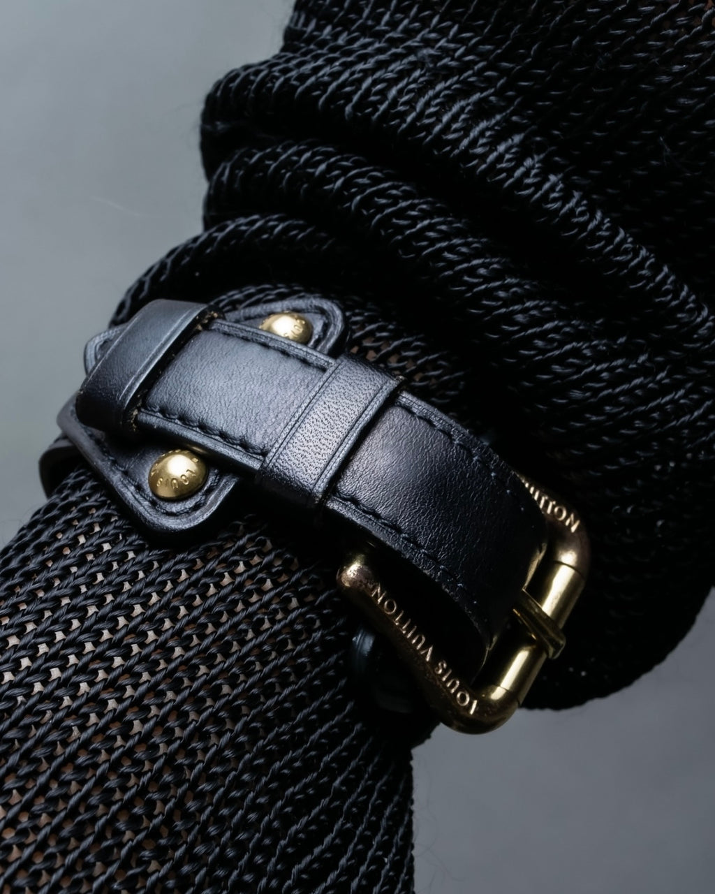 "Louis Vuitton" Belt motif leather bangle