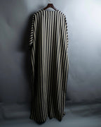 vintage striped super long dress