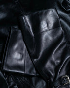 "PRADA" engineered leather boots