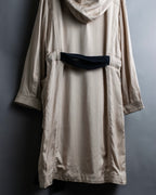 "VALENTINO" Drawcord design luxury long hoodie