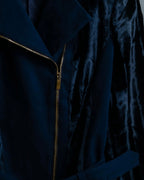 "BLUMARINE" fur combination riders jacket