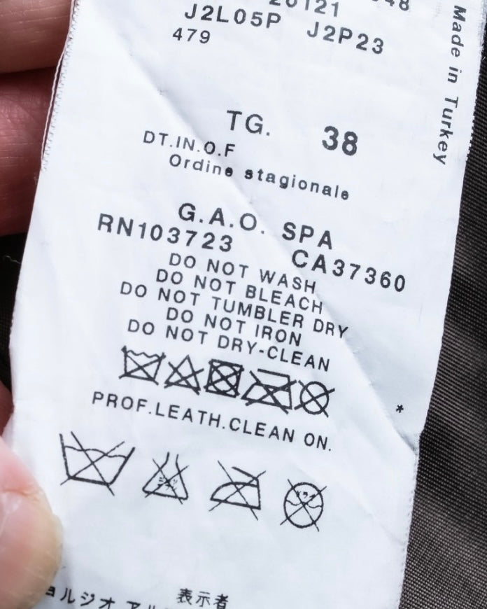 "Emporio Armani" leather stitch special design jacket