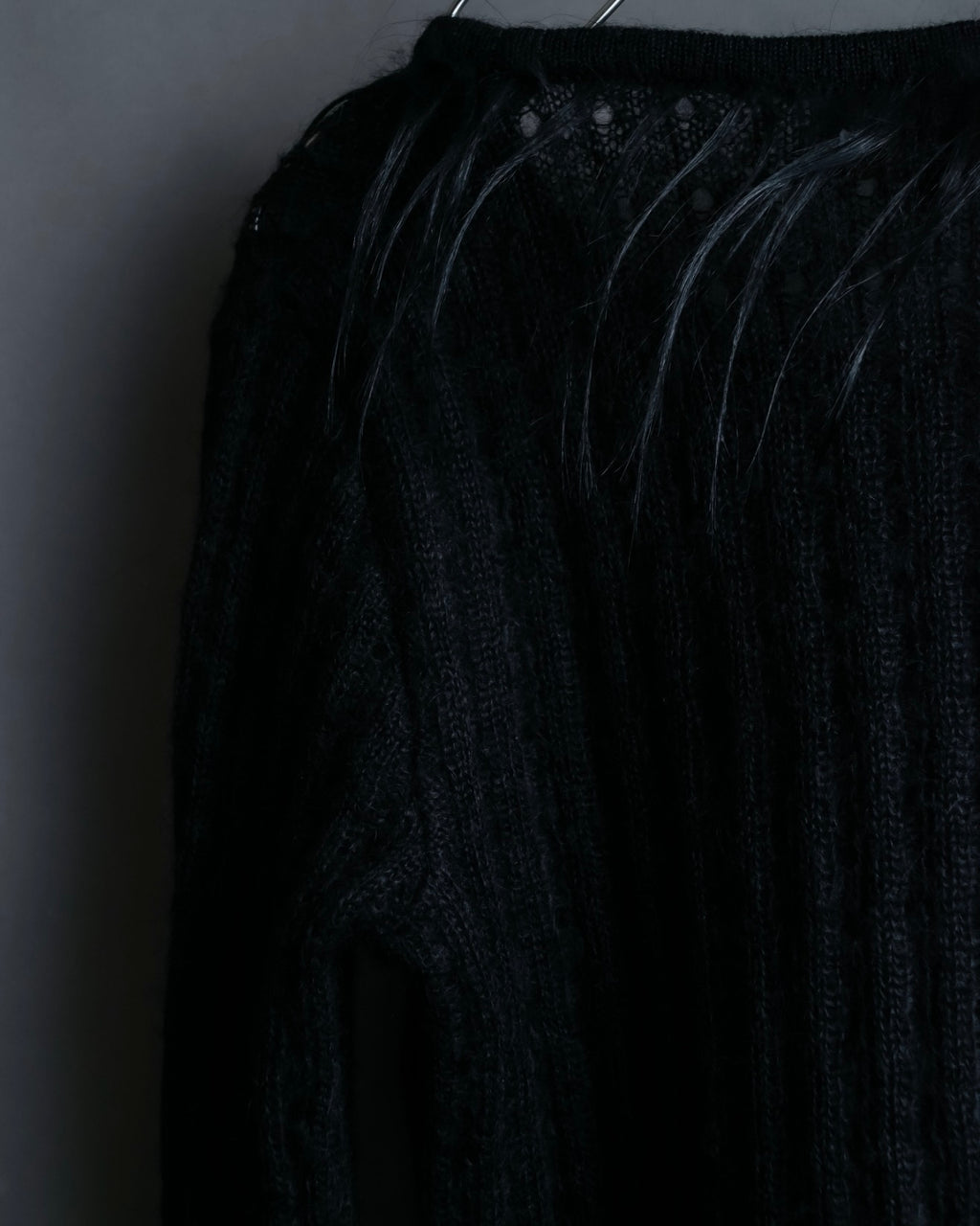 "FENDI" Hair fringe sheer combination summer knit