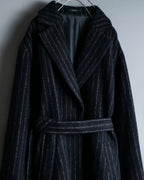 Vintage mohair wool striped gown coat
