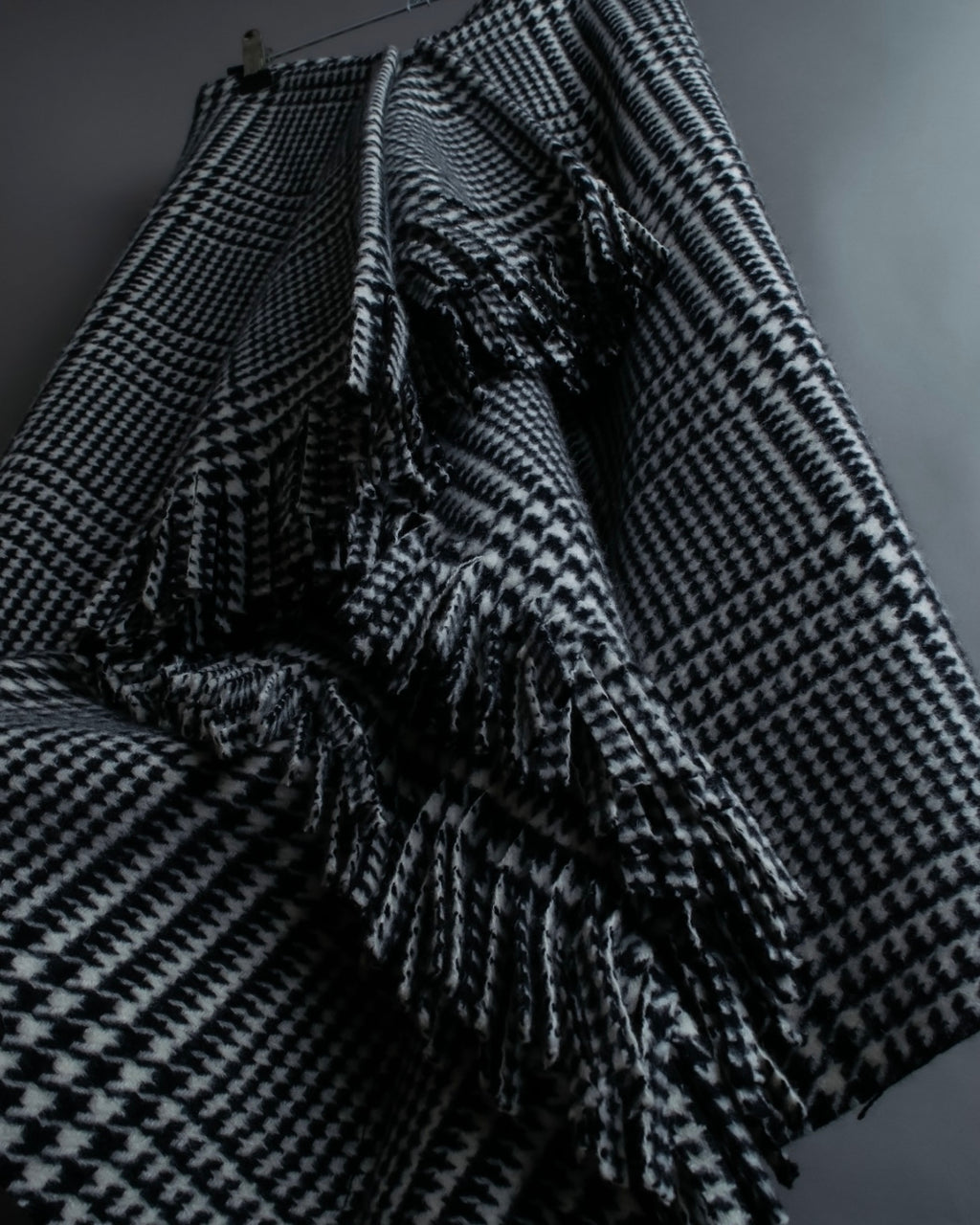 “BALENCIAGA  18AW” Virgin wool  plaid wrapped skirt