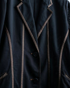 "ISSEY MIYAKE" Beautiful line sheer tailored jacket