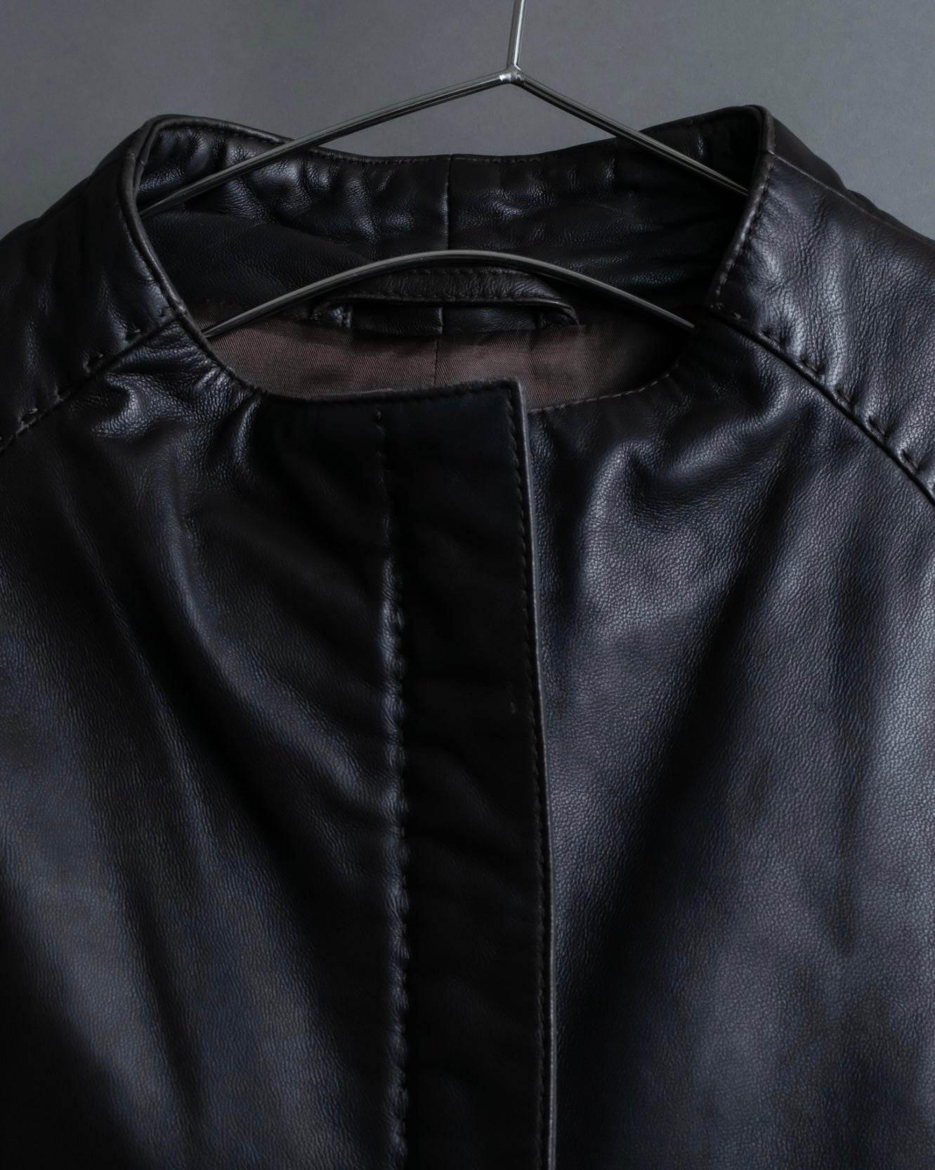 "Emporio Armani" leather stitch special design jacket