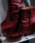 "Maison Martin Margiela (AW 2014)" Cowhide grunge heel boots