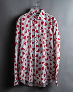 “JW Anderson” heart pattern designed striped shirt