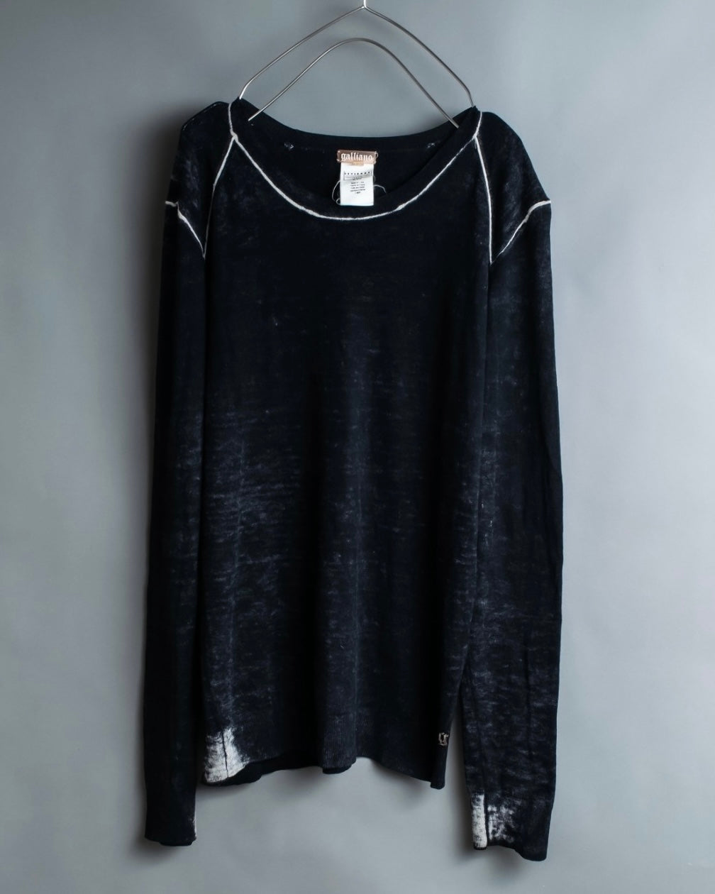 "Galliano" White noise knit