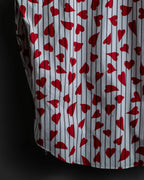 “JW Anderson” heart pattern designed striped shirt