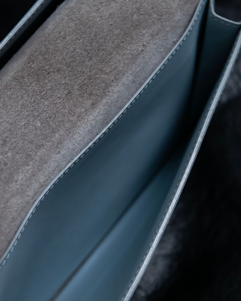 "CELINE" Strap large multi-function leather long wallet