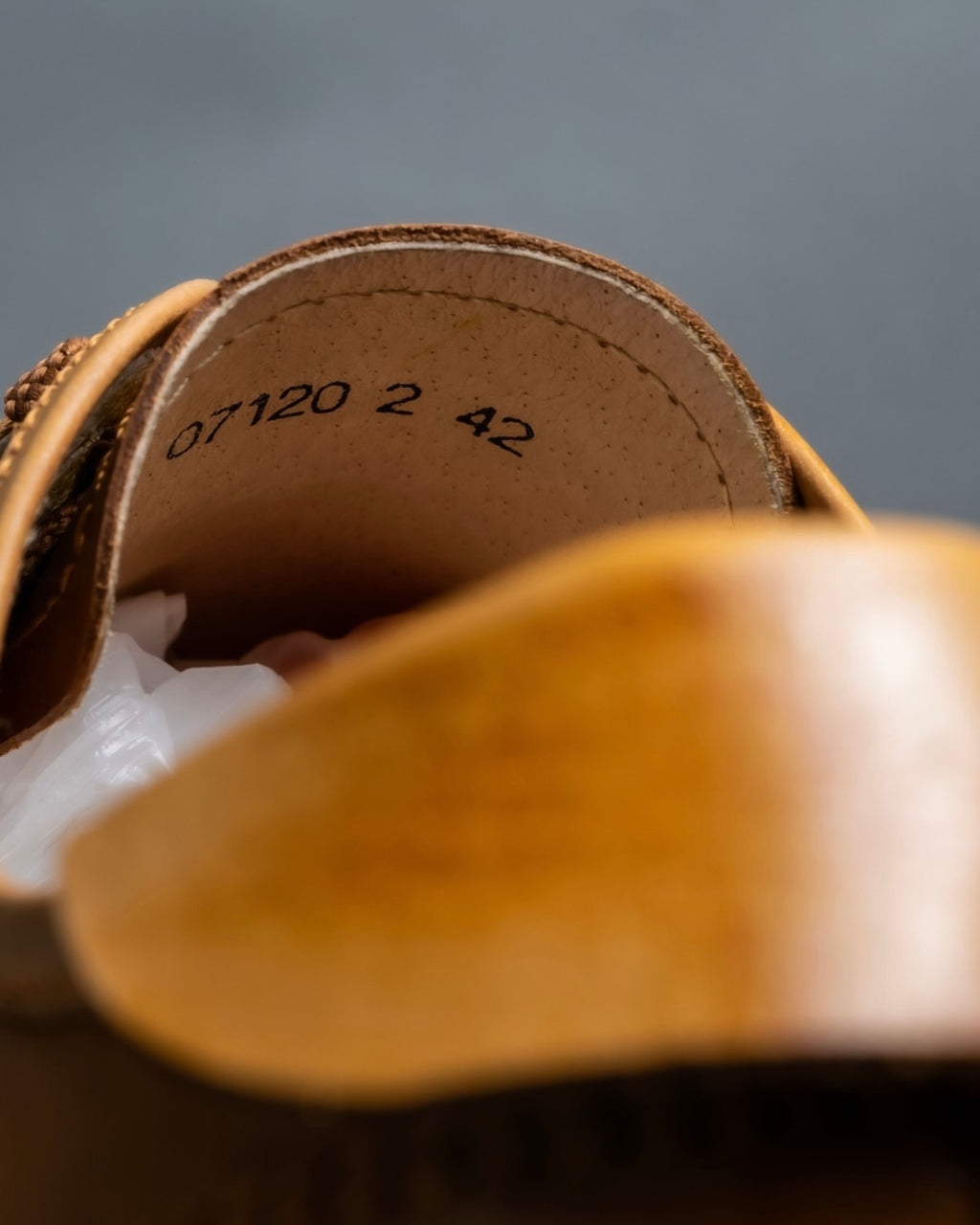 "PRADA" brown leather sports shoes