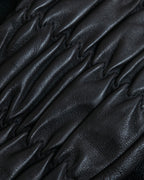 "Vintage COACH" leather shirred long gloves