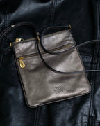 “LOEWE” anagram designed silver shoulder bag