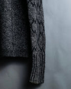 "VERSUS" Mohair blend lana wool high neck design knit