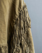 Vintage suede fringe jacket