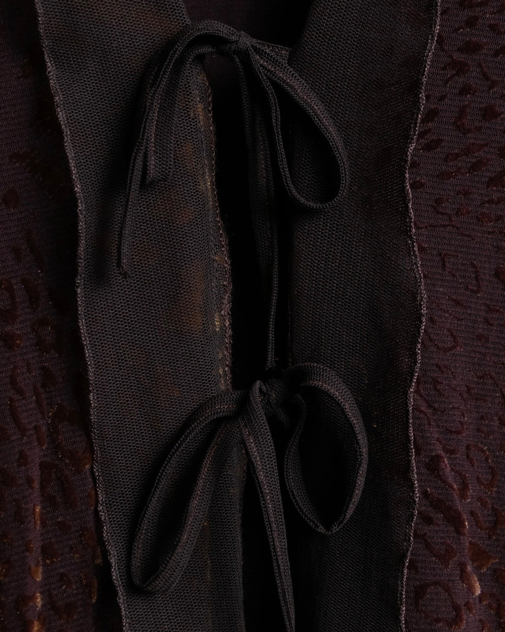 Vintage Leopard Print Sheer Dress Shirt