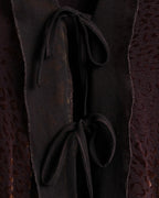 Vintage Leopard Print Sheer Dress Shirt