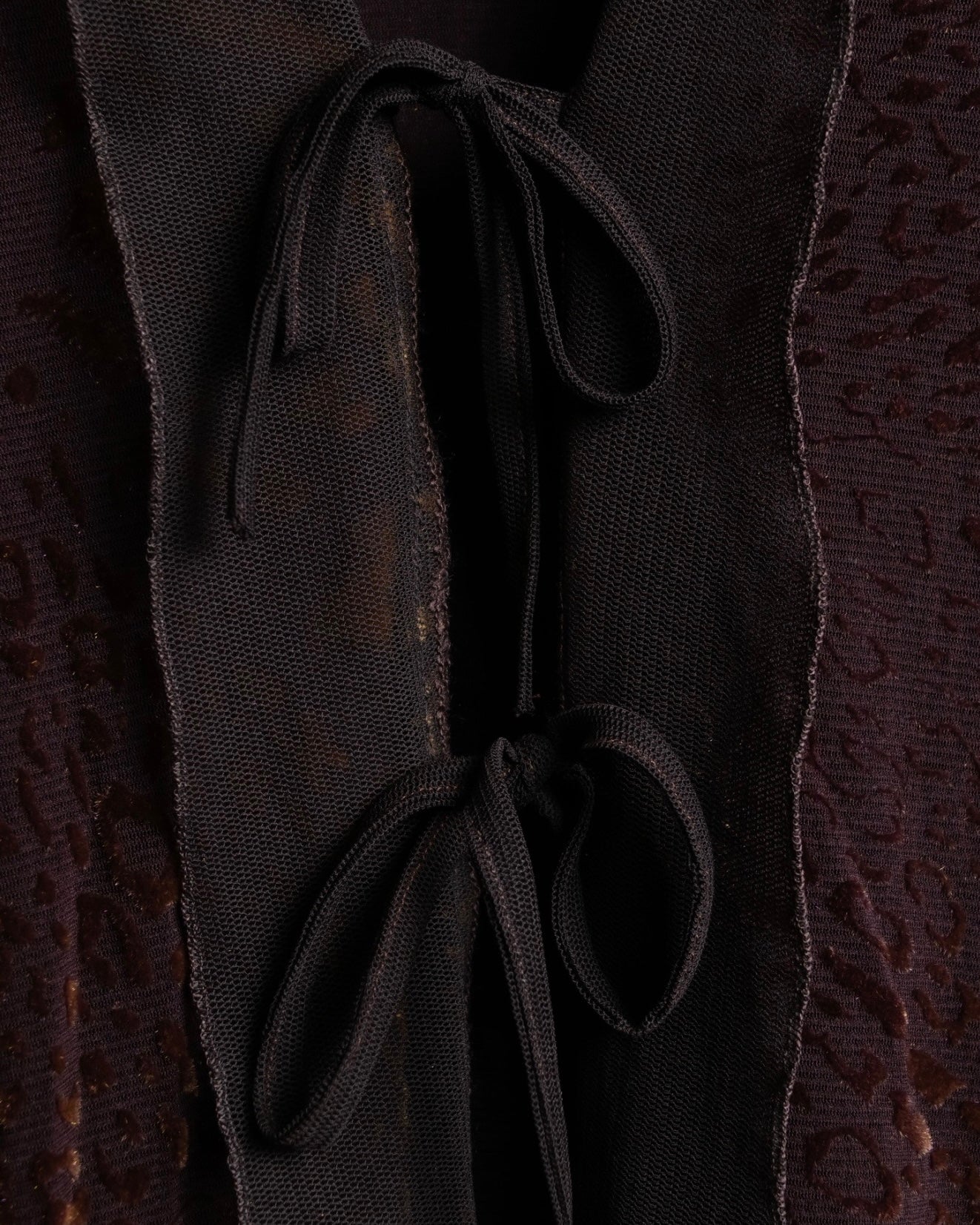 Vintage Leopard Print Sheer Dress Shirt